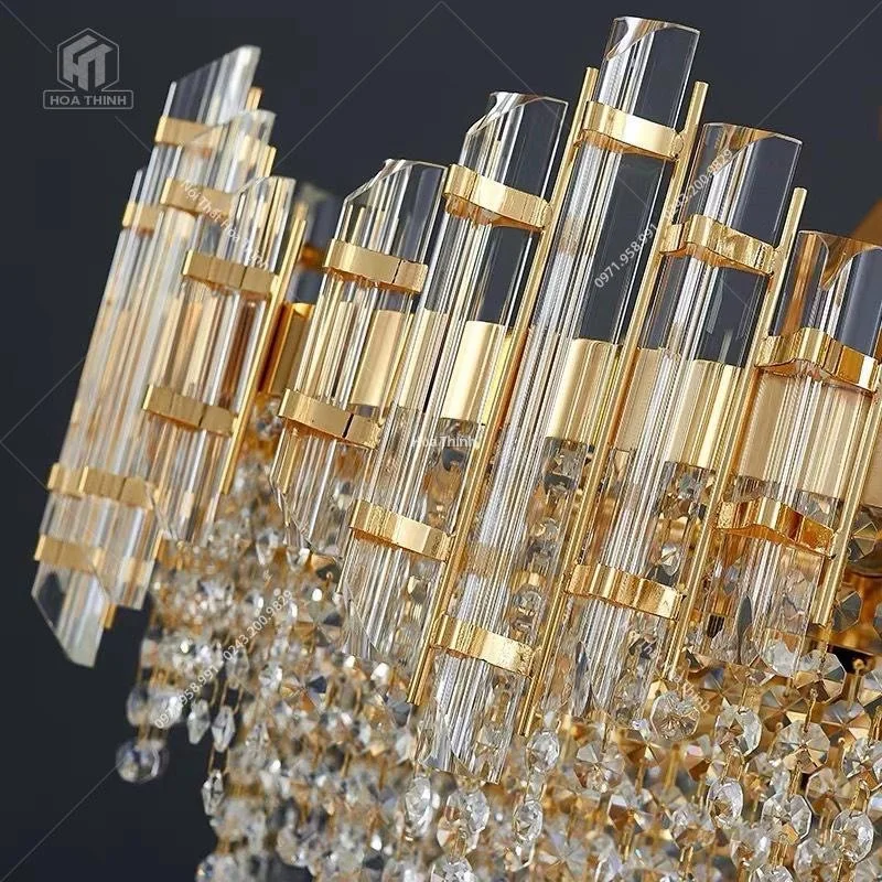 Chi tiết đèn chùm pha lê HTPL-111 Đèn chùm pha lê HTPL-111 80cm