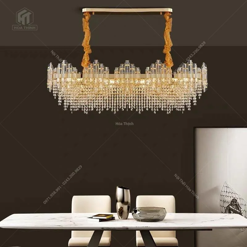 Đèn chùm pha lê HTPL-11 80cm Đèn chùm pha lê HTPL-111 80cm