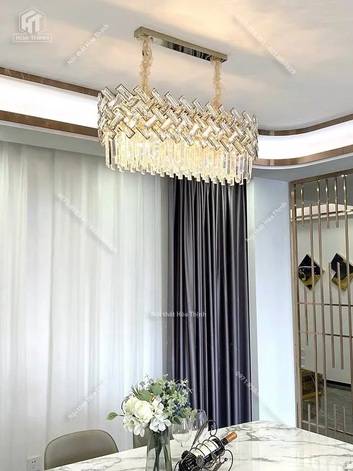 Đèn chùm pha lê bàn ăn HTPL-119