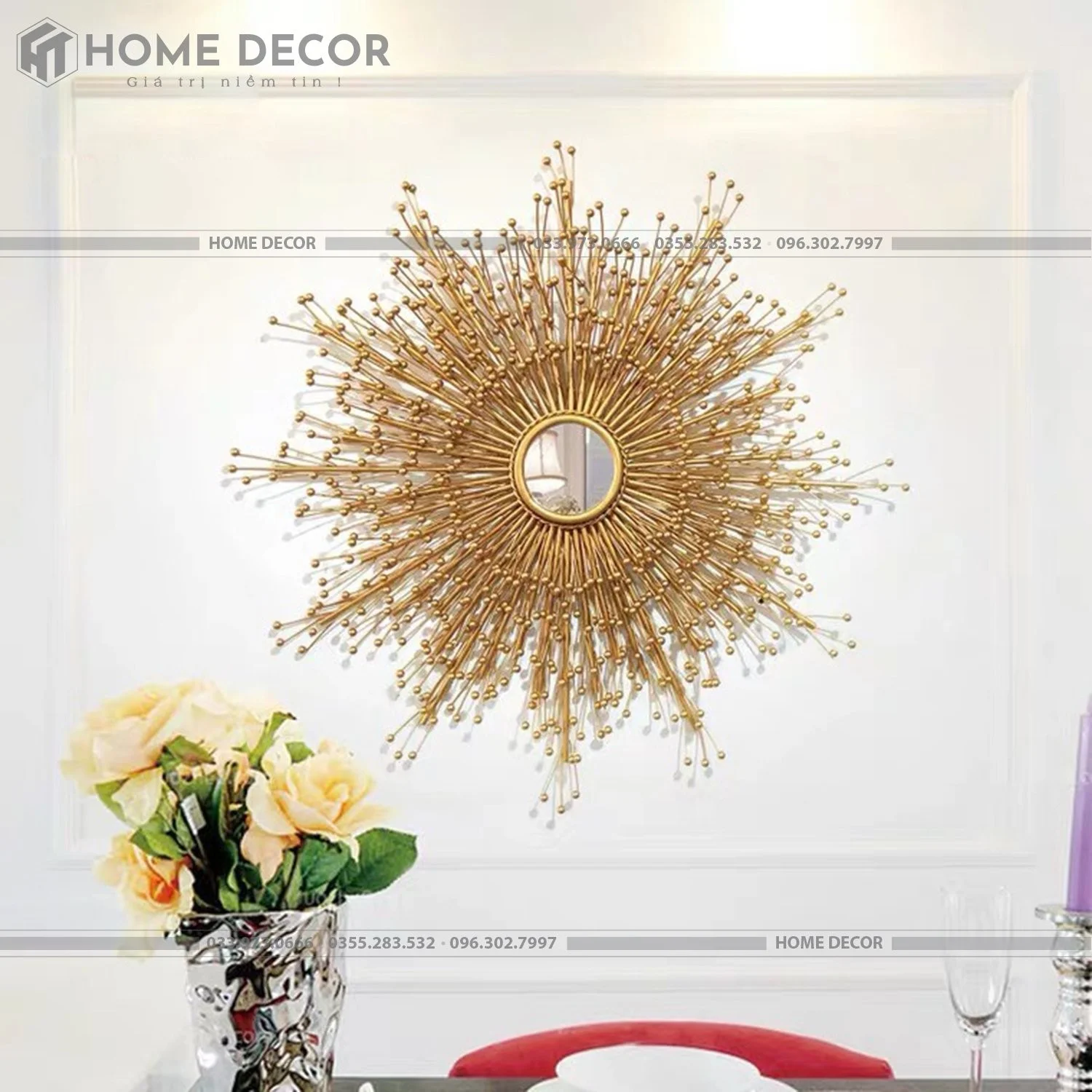 Gương decor hạt gạo HTSDC- 2069