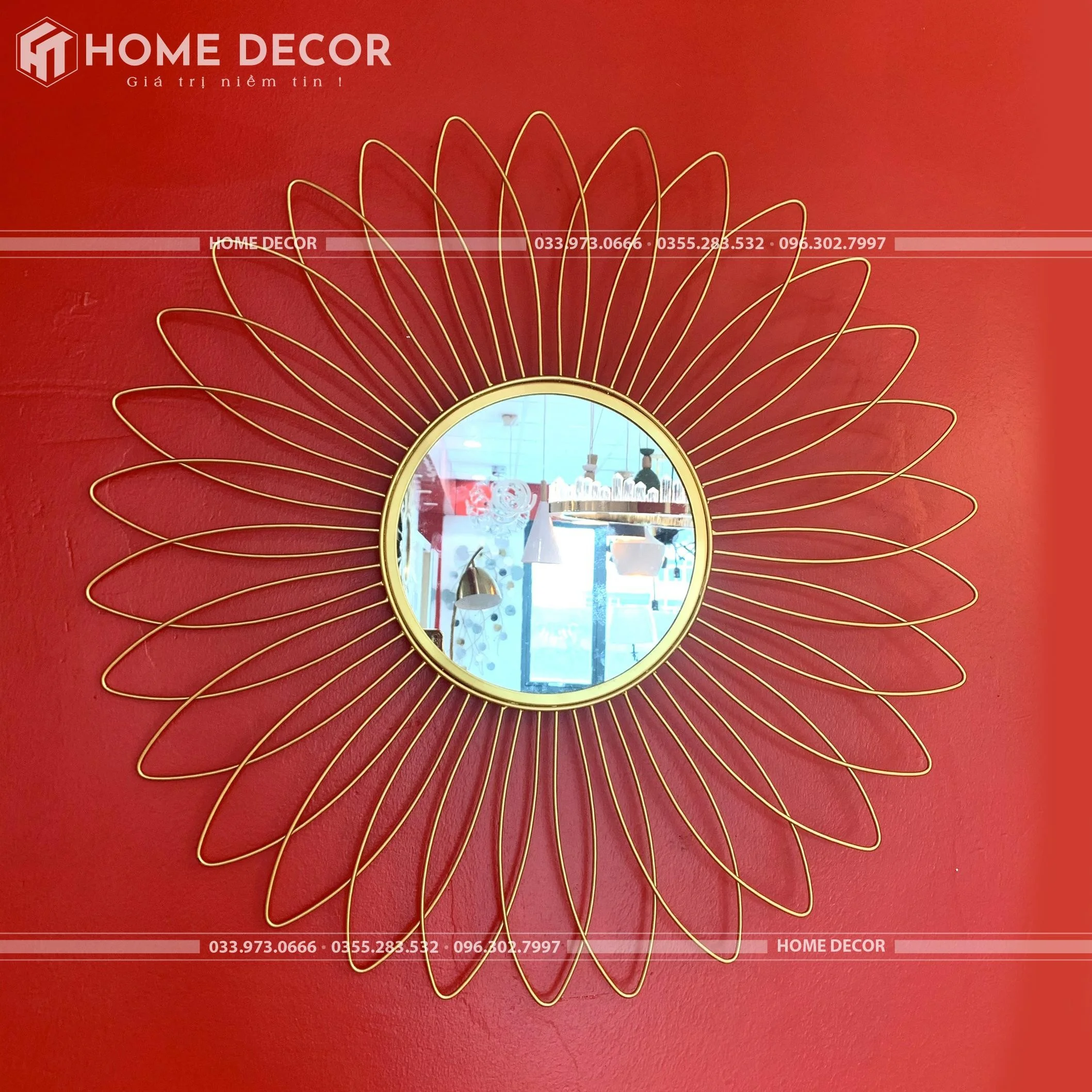 Gương Decor Mặt trời vàng GMT-90