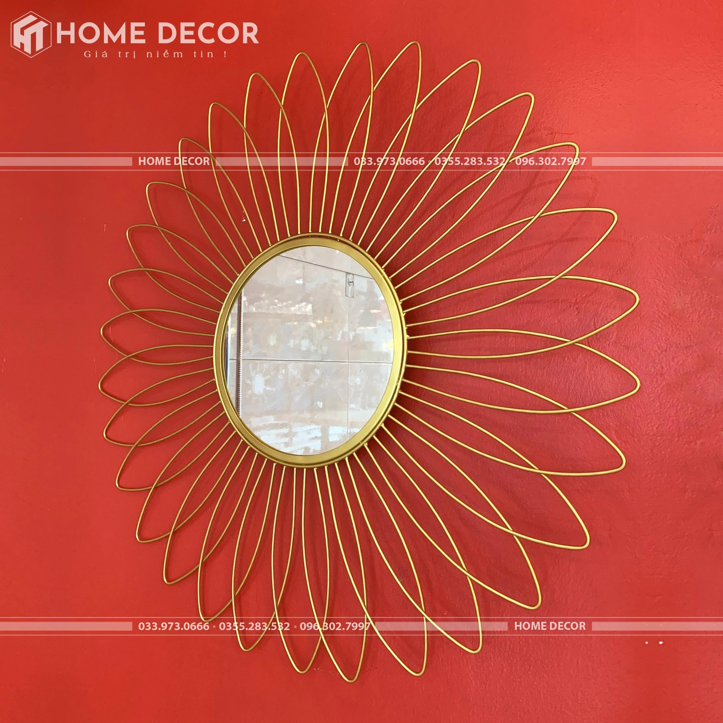 Gương Decor Mặt trời vàng GMT-90