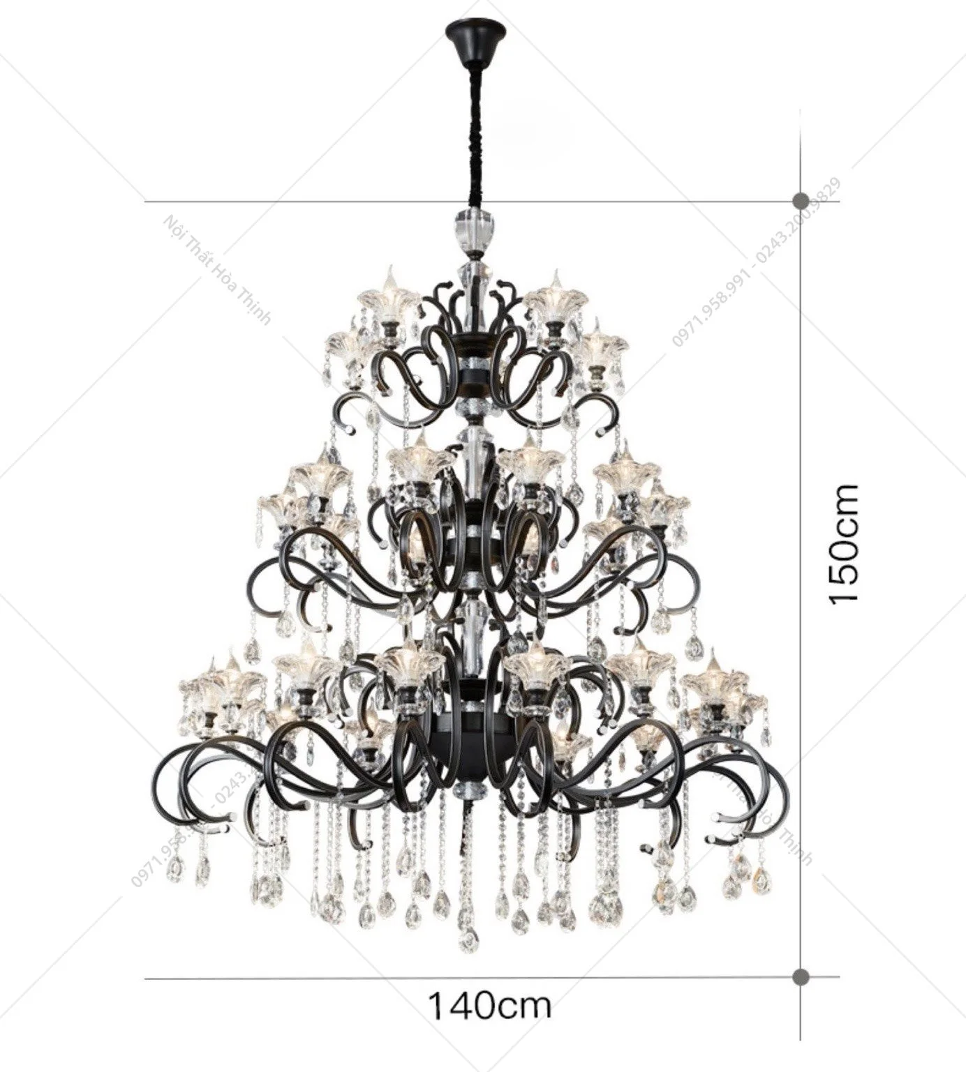 Đèn thả thông tầng pha lê TTPL-39
