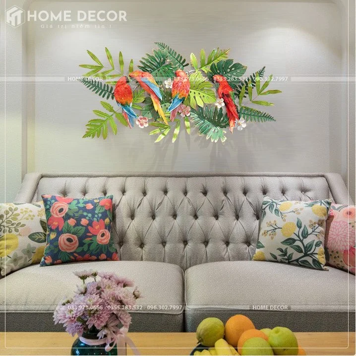 tranh decor chim vẹt HTTDC-V51