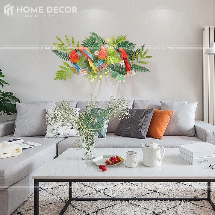 tranh decor chim vẹt HTTDC-V51