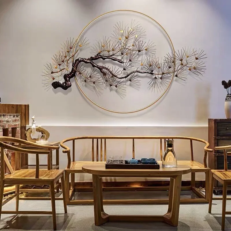 tranh decor cành tùng