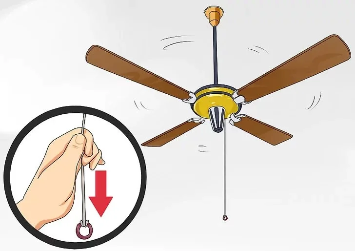 Tắt nguồn điện quạt trần