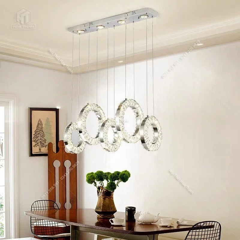 Đèn thả bàn ăn pha lê Đèn thả bàn ăn gỗ