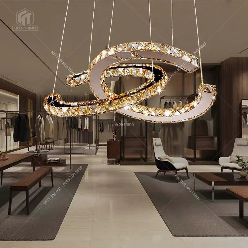 Đèn thả bàn ăn hoạ tiết chanel Đèn thả bàn ăn hiện đại sang trọng