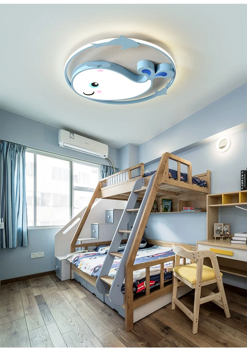 đèn ốp trần cá voi xanh dễ thương