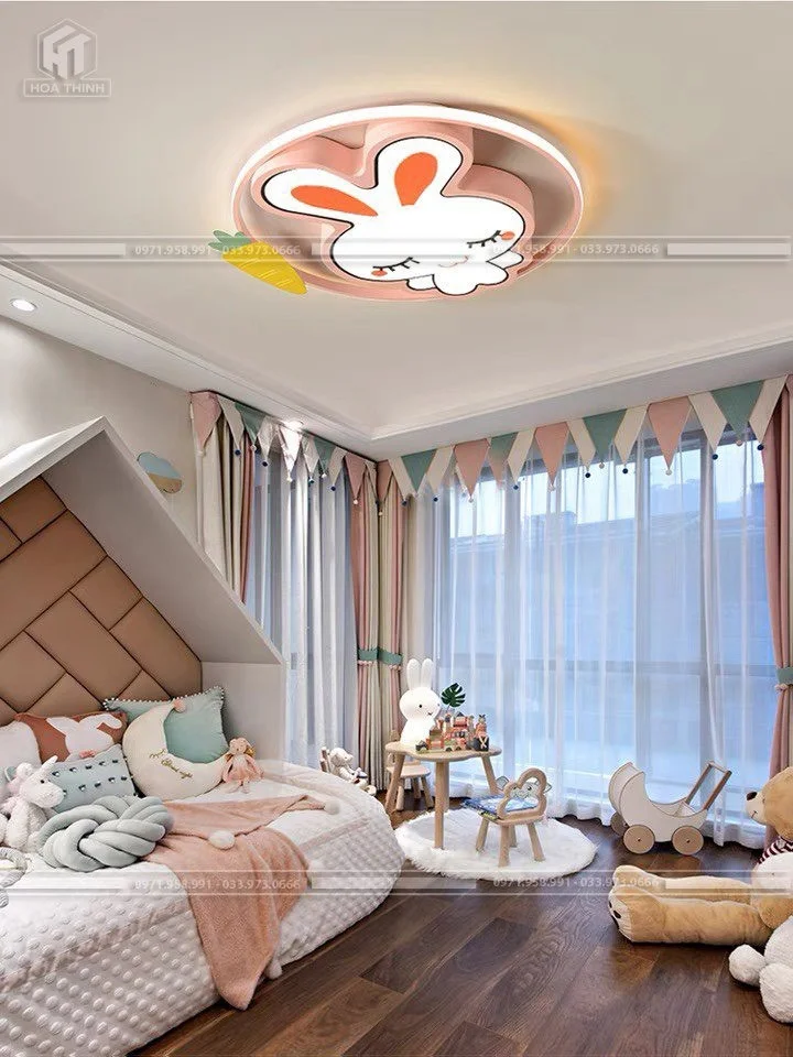 đèn ốp trần thỏ hồng htop-021