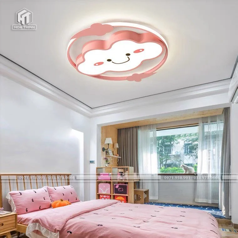 đèn ốp trần trẻ em mây hồng