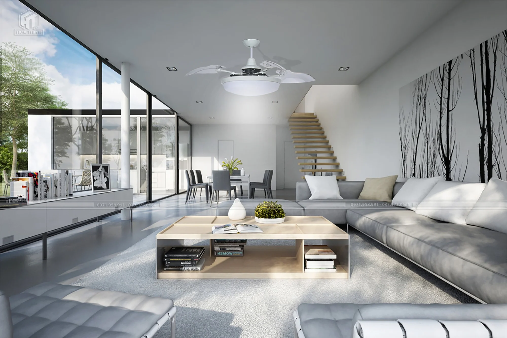 Quạt trần nhật nội địa chính hãng TOYA-214-W undefined