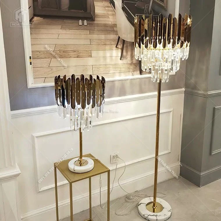 Đèn cây đứng pha lê HTC-46 undefined