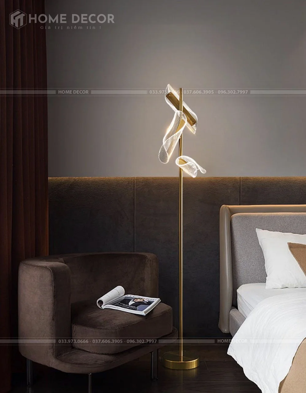 Đèn cây đứng pha lê HTC-49 undefined