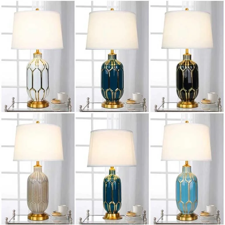 Đèn ngủ để bàn dễ thương bằng gốm sứ cao cấp HTB-31 - Đèn bàn HTB-31 - Đèn bàn