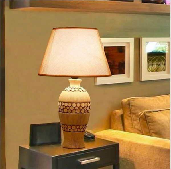 Đèn ngủ để bàn đẹp gốm sứ HT17 - Đèn bàn
