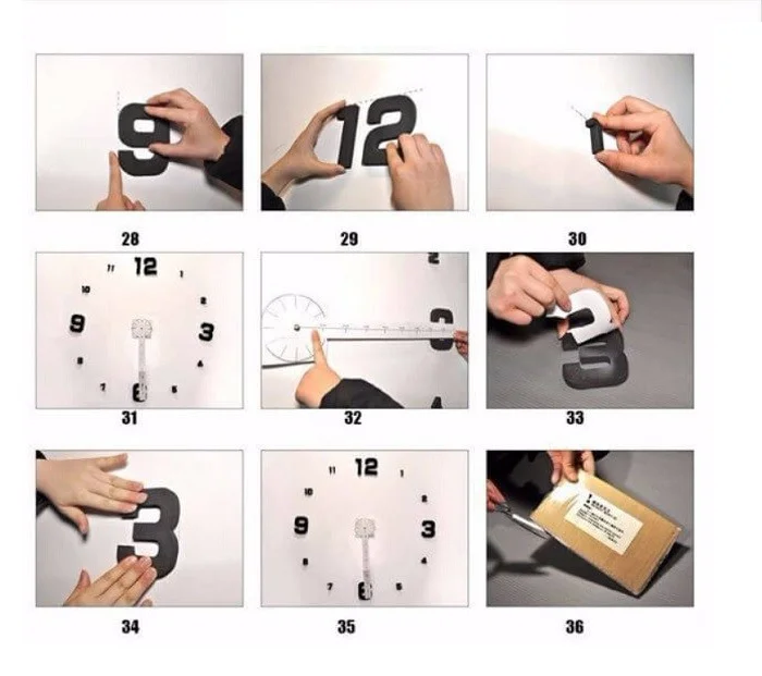 cách lắp đồng hồ dán tường