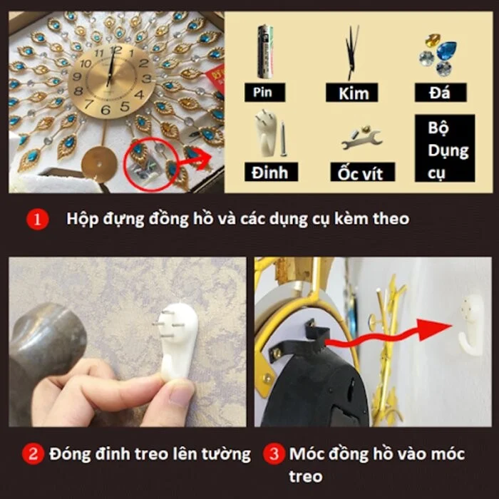 lắp đồng hồ con công