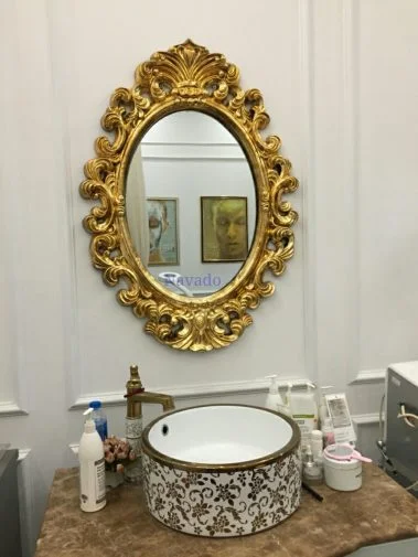 Gương tân cổ điển phòng tắm Zeus