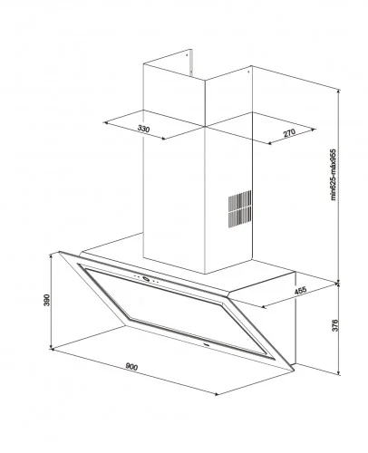 MÃ¡y hÃºt mÃ¹i Teka DLV 998 BK