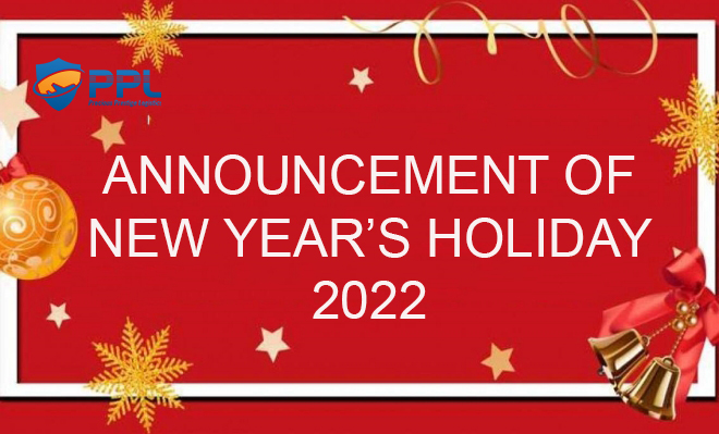  Announce of New Year Holiday 2022