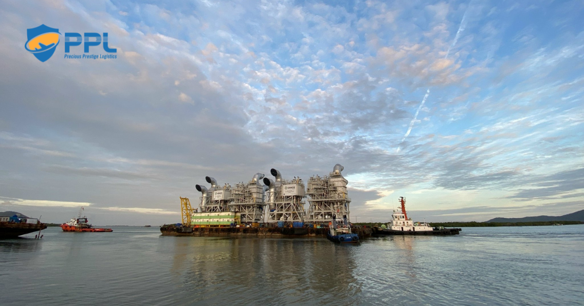 Completed the transfer of 4 modules from Dong Xuyen port to the Shipyard