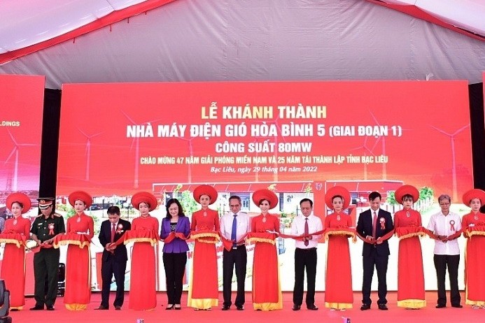 Khánh thành Nhà máy điện gió Hoà Bình 5 (Bạc Liêu) giai đoạn 1