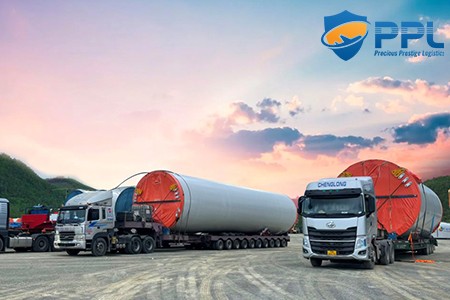 Vận chuyển thiết bị dự án điện gió Tài Tâm chỉ trong 28 ngày