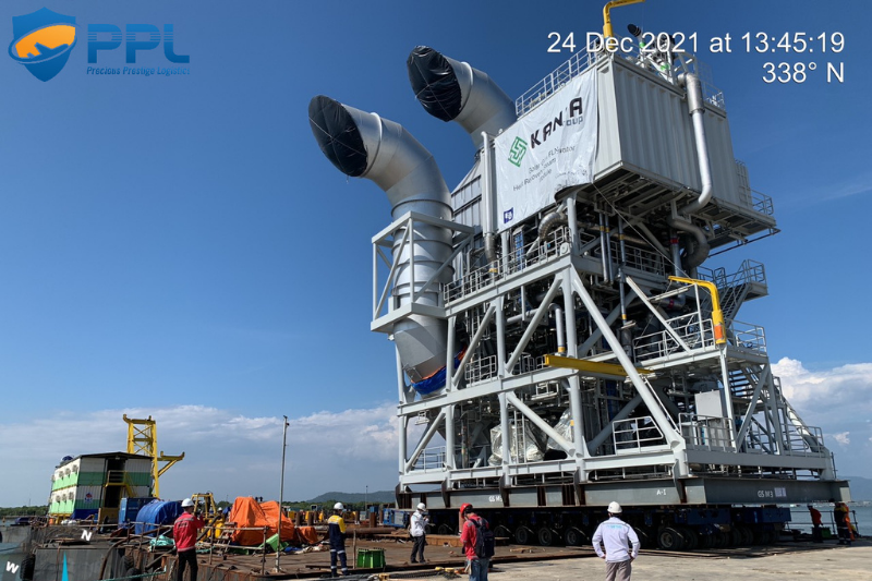 Load out các modules lên xà lan dự án HRSG Modules