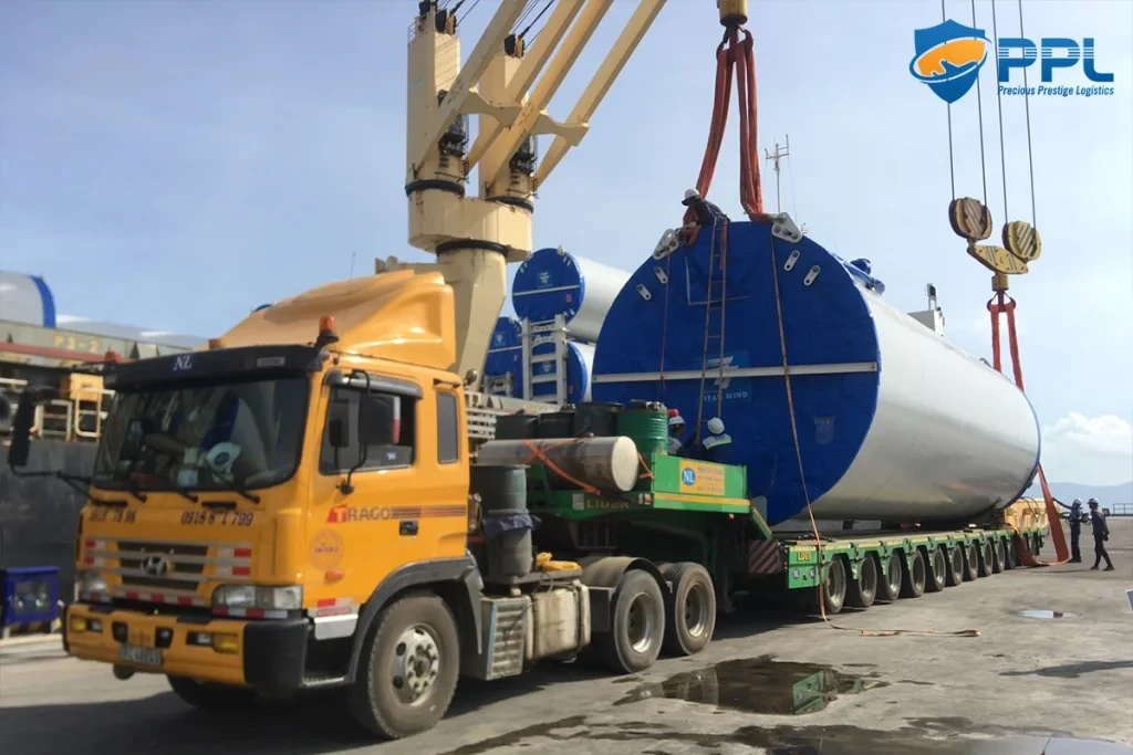 Vận chuyển thiết bị điện gió dự án Đắk N’Drung (1,2,3) nhanh như gió dù đường xấu