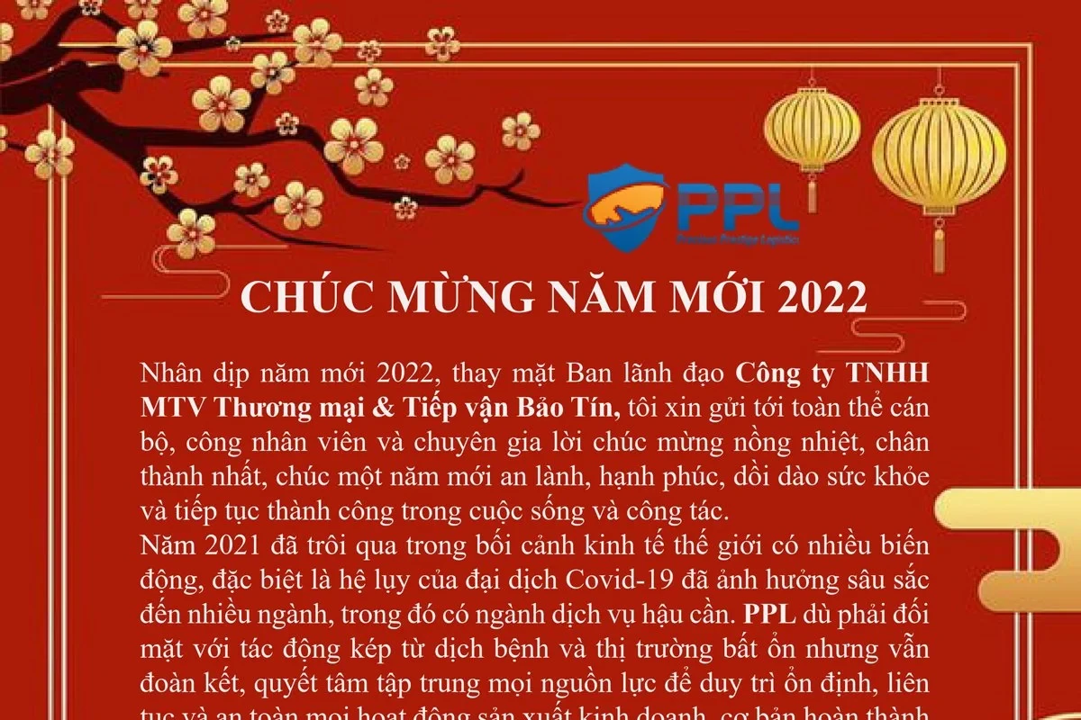 PPL Chúc mừng năm mới 2022