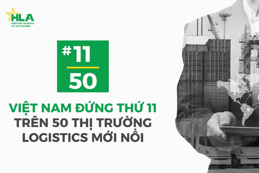 Việt Nam xếp thứ 11 trong 50 thị trường logistics mới nổi toàn cầu