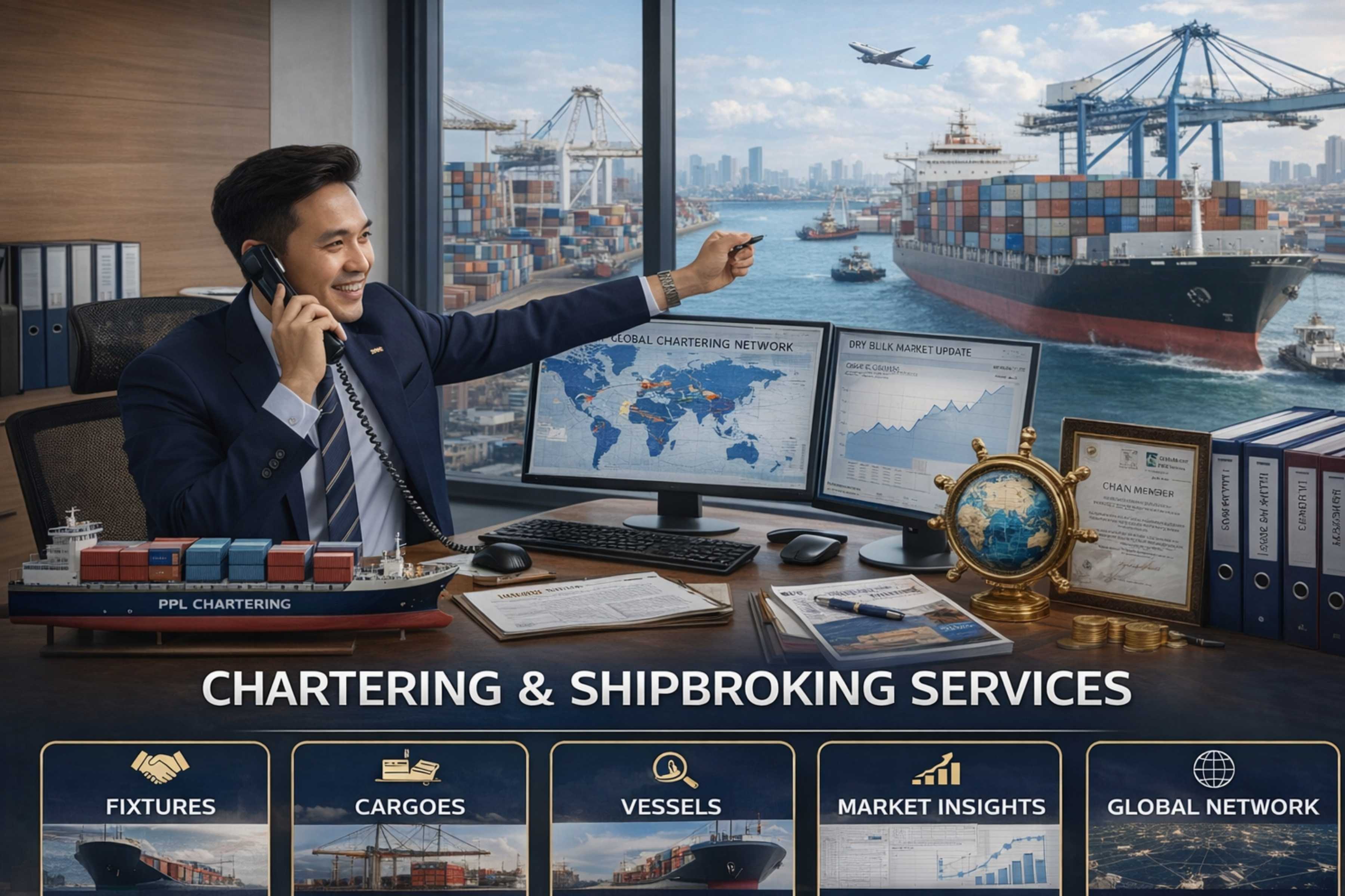 Thuê tàu và môi giới vận tải biển