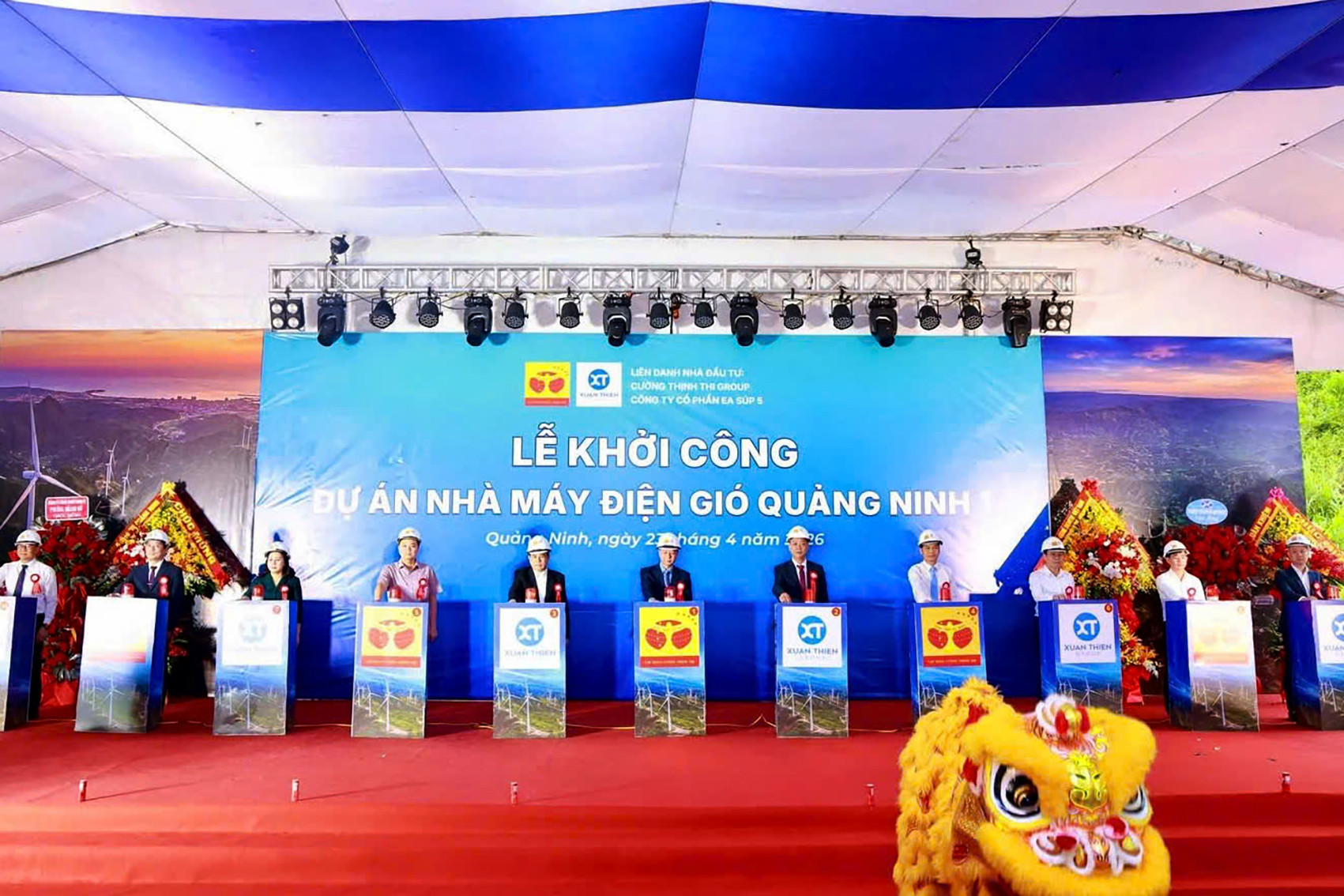 Quảng Ninh khởi công dự án điện gió đầu tiên, tổng vốn 7.300 tỷ đồng