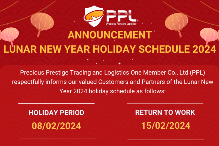Lunar New Year Holiday 2024 announcement