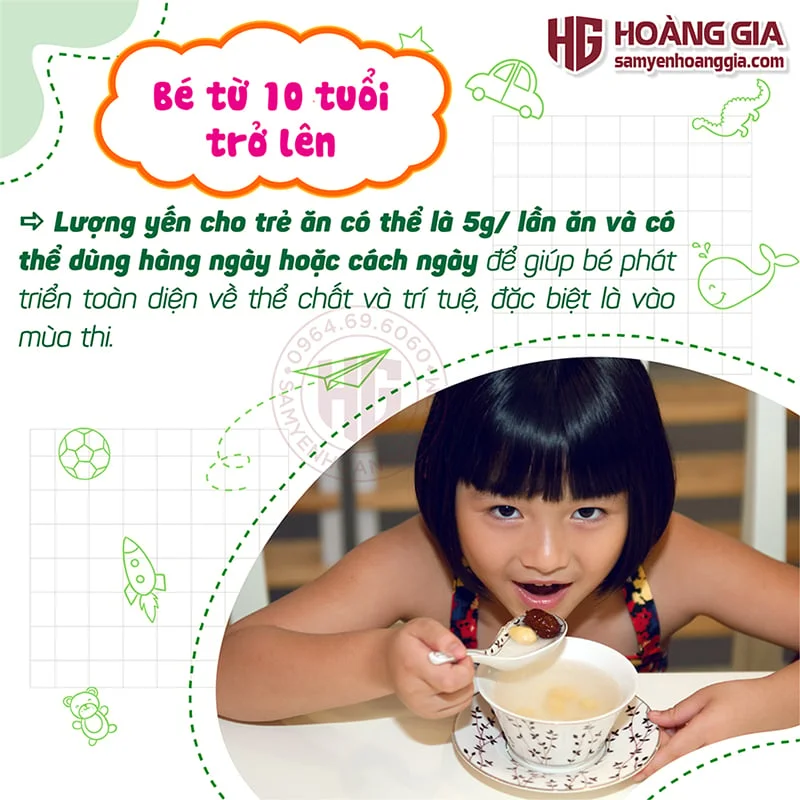 Yến sào cho trẻ em