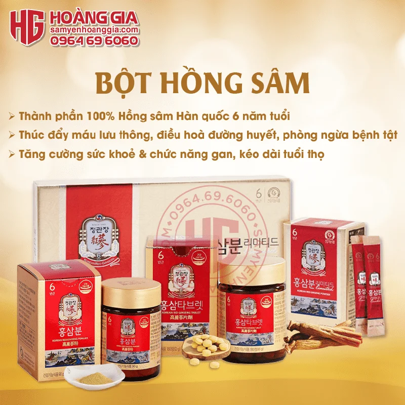 BỘT HỒNG SÂM HÀN QUỐC