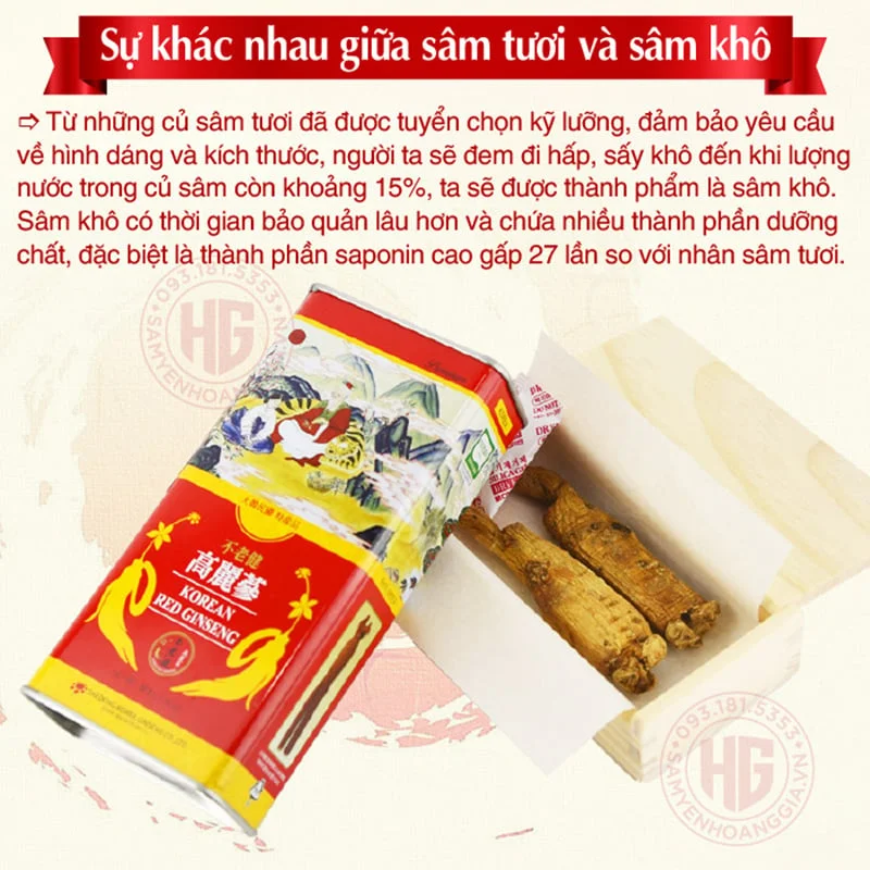 SÂM KHÔ HÀN QUỐC THƯỢNG HẠNG