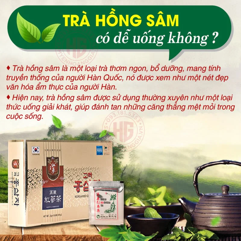TRÀ HỒNG SÂM HÀN QUỐC