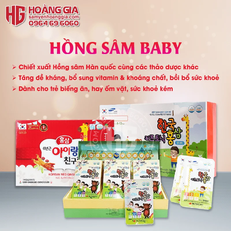 HỒNG SÂM BABY CHO TRẺ EM
