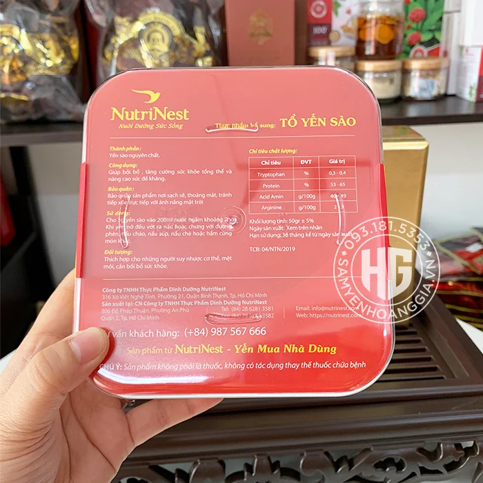 Tổ yến sào làm sạch lông Nutrinest thượng hạng hộp 50g