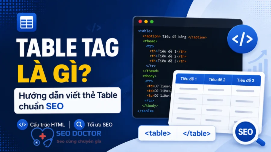 Table Tag là gì? Hướng dẫn tối ưu thẻ Table chuẩn SEO