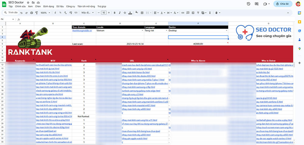 Công cụ RankTracker