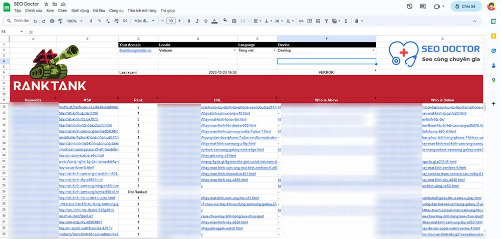 Công cụ RankTracker