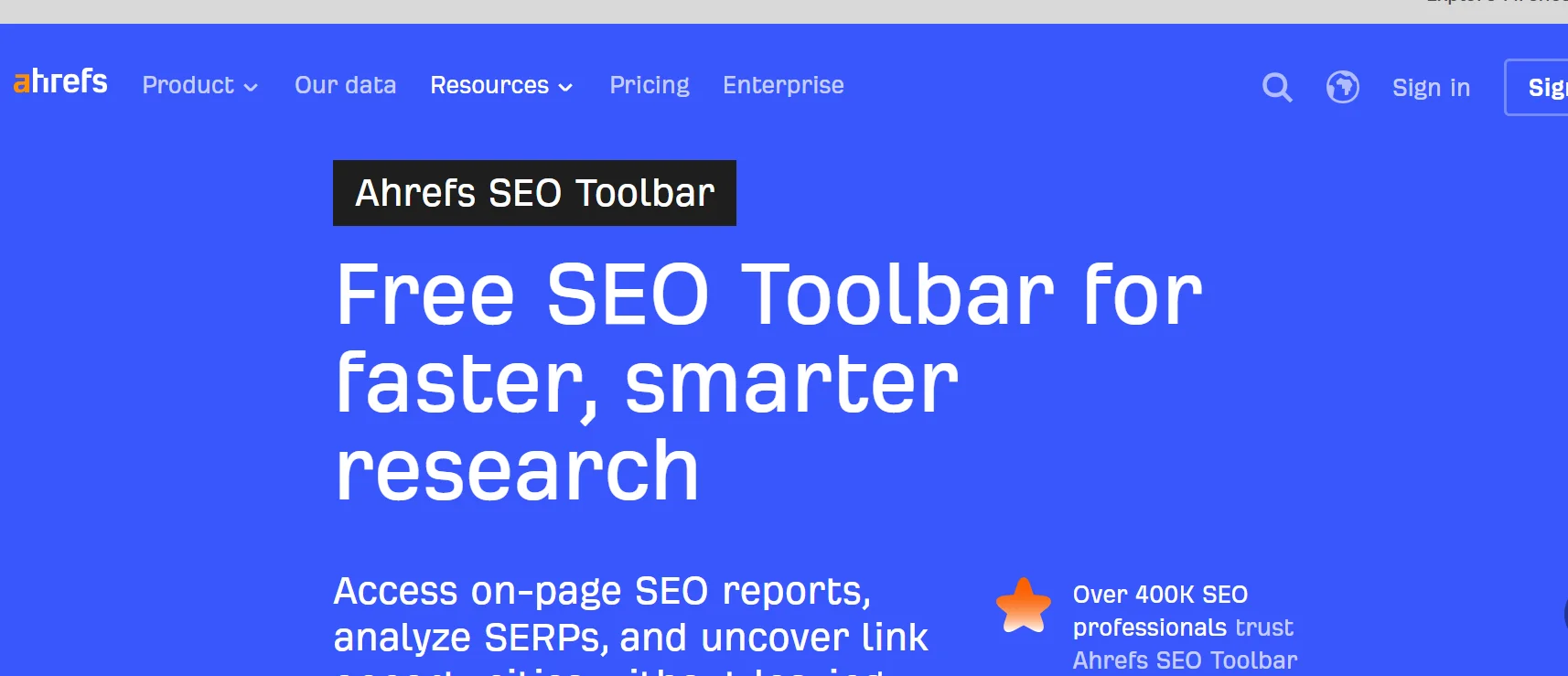 Ahrefs SEO Toolbar