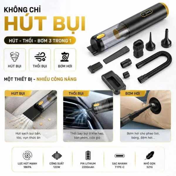 Máy Hút Bụi Không Dây Mini V23S slide 4