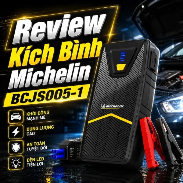 Kích Bình Ắc Quy Ô Tô Michelin BCJS005-1 video