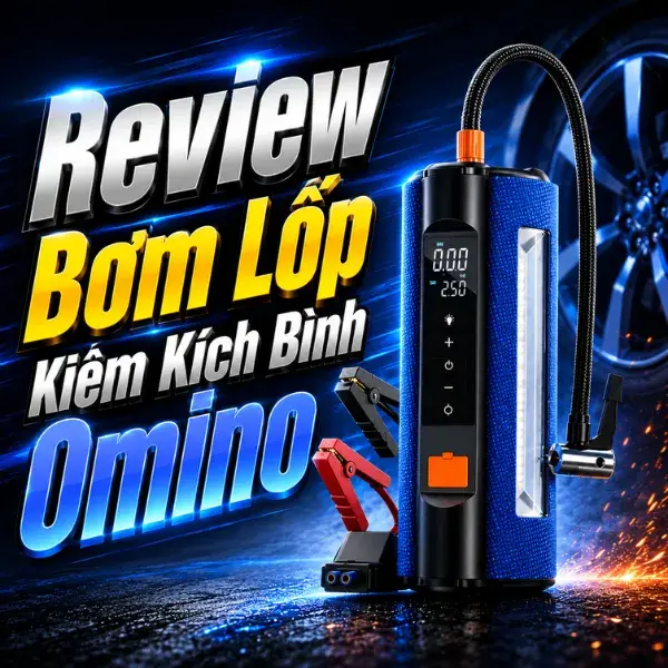 Bơm Lốp Kiêm Kích Bình Omino Đa Năng video