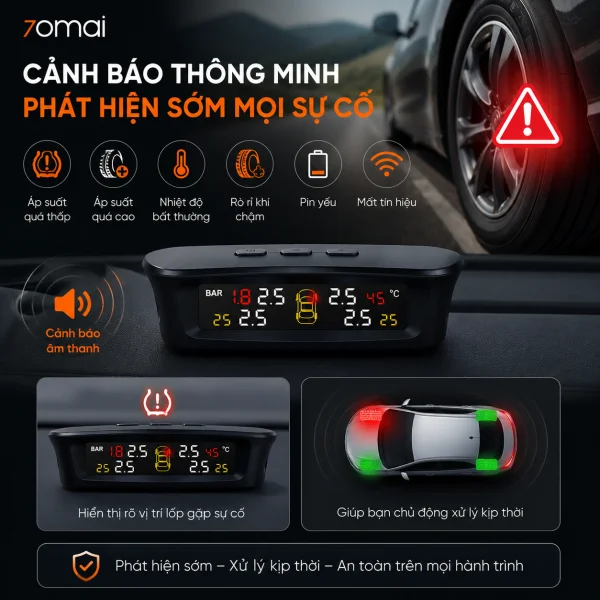 Cảm Biến Áp Suất Lốp 70mai T05 slide 6